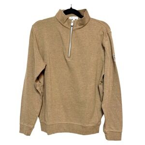 Peter Millar Khaki Quarter-Zip Pullover